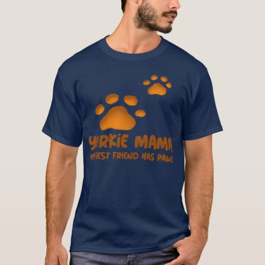 ヨーキーママ私の親友は前足があるビンテージ Tシャツ (正面)