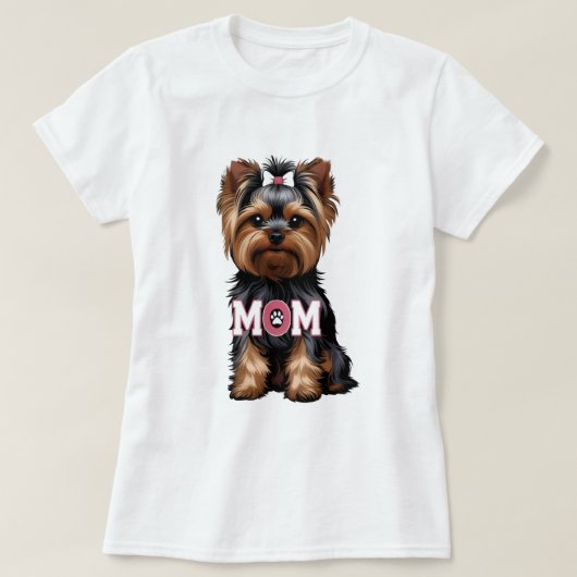 ヨーキーママTシャツ Tシャツ (デザイン正面)
