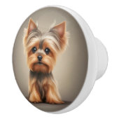ヨーキーヨークシャテリア かわいい 犬 子犬 セラミックノブ (右)