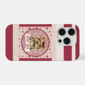 ヨーキー+名前 バレンタイン ハート iPhone 11 Pro カー iPhoneケース (裏面横)