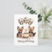 ヨーキ―の誕生日 ポストカード (スタンド正面)