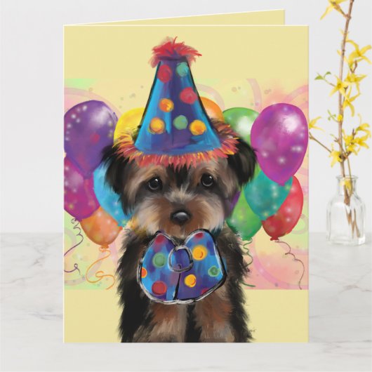 ヨーキ― カード (黄色い花)