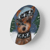 ヨーキ― ラウンド壁時計 (傾斜)