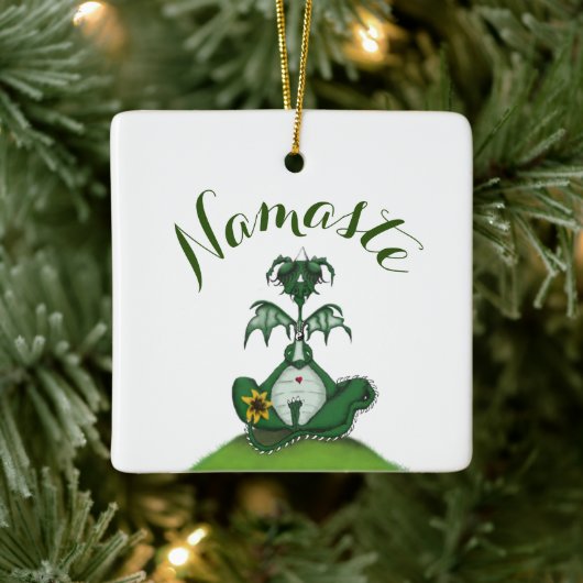 ヨーギおもしろいドラゴン絵画ズ セラミックオーナメント (ツリー)