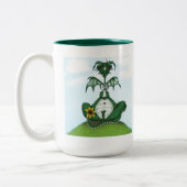 ヨーギおもしろいドラゴン絵画ズ ツートーンマグカップ (左)