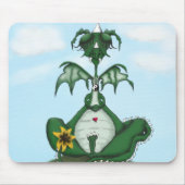 ヨーギおもしろいドラゴン絵画ズ マウスパッド (正面)