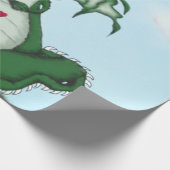 ヨーギおもしろいドラゴン絵画ズ ラッピングペーパー (角)