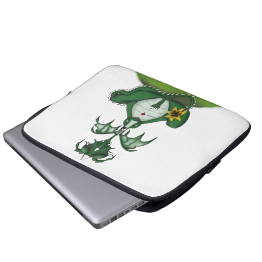 ヨーギおもしろいドラゴン絵画ズ ラップトップスリーブ (正面下部)