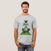 ヨーギおもしろいドラゴン絵画ズ Tシャツ (正面フル)