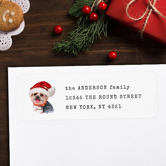 ヨークおもしろいシャーテリアクリスマスドッグ差出人住所 ラベル
