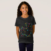 ヨークおもしろいシャーテリアクリスマスパジャマライツプ Tシャツ (正面フル)