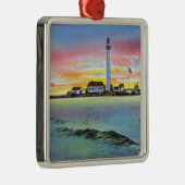 ヨークからの利益の島そして灯台の眺め メタルオーナメント (右)