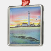 ヨークからの利益の島そして灯台の眺め メタルオーナメント (左)