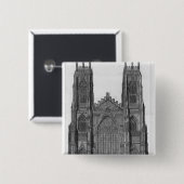 ヨークのカテドラルの西の前部の眺め 缶バッジ (正面&裏面)