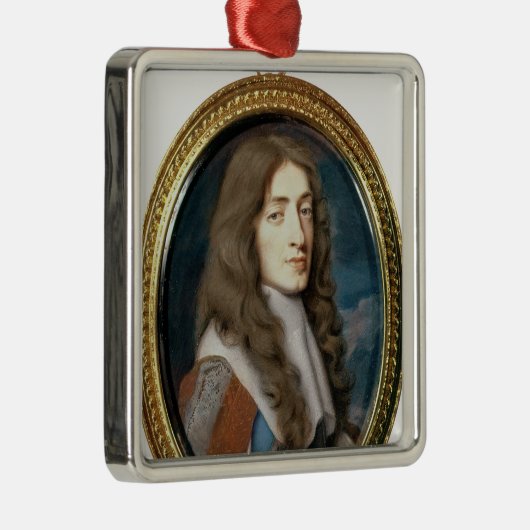 ヨークの公爵としてジェイムズ二世、1661年のミニチュア メタルオーナメント (右)