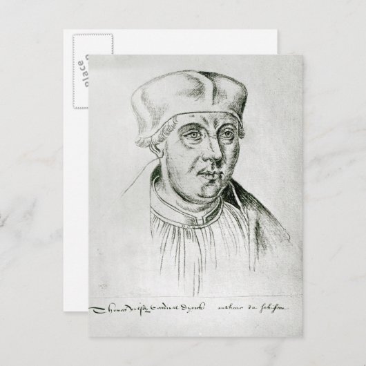 ヨークの枢機卿トーマス・ウルジーの肖像 ポストカード (正面/裏面)