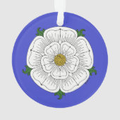 ヨークの白いバラ オーナメント (裏面)