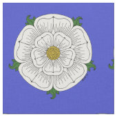 ヨークの白いバラ ファブリック (クローズアップ)