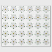 ヨークの白いバラ ラッピングペーパー (フラット)