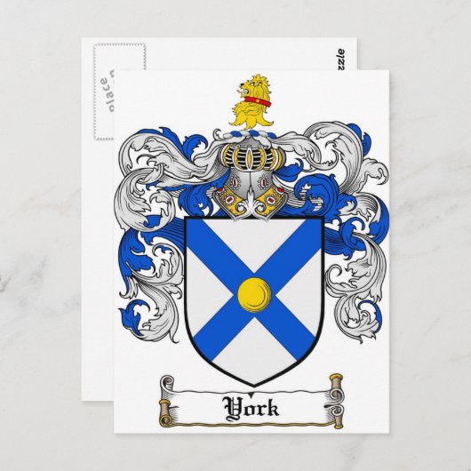ヨークの紋章 / ヨーク家の家紋 ポストカード (正面/裏面)