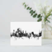 ヨークイングランドスカイライン白黒 ポストカード (スタンド正面)