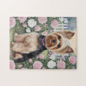 ヨークエレガントシャーテリアバラガーデンズ絵を描 ジグソーパズル (横)