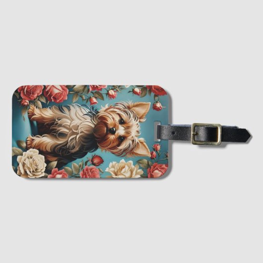 ヨークエレガントシャーテリアポートレートバラガーデン ラゲッジタグ (正面横)