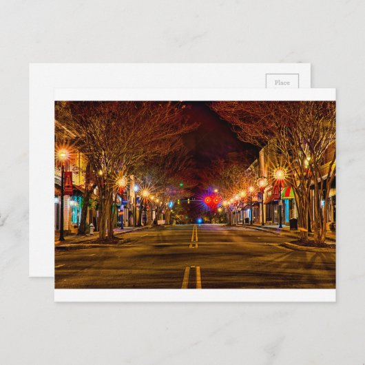 ヨークサウスカロリナホワイトバラシティクリスマスライト シーズンポストカード (正面/裏面)