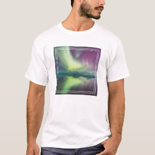 ヨークサルスラン氷河湖のオーロラ Tシャツ