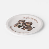 ヨークシャのかわいい子犬 ペーパープレート (アングル)