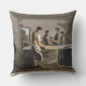 "ヨークシャのの衣裳」engravからの布のドレッサー、 クッション (裏面)