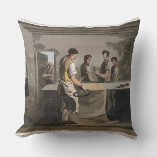 "ヨークシャのの衣裳」engravからの布のドレッサー、 クッション (正面)