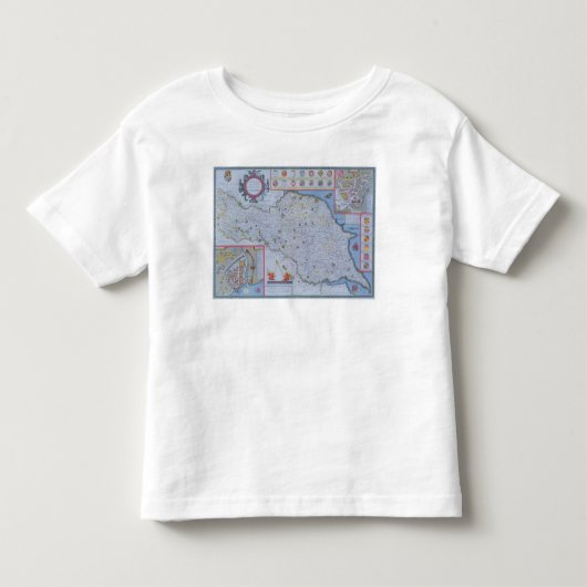 ヨークシャの北および東の乗馬 トドラーTシャツ (正面)