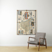 ヨークシャの地図: 東の乗馬 タペストリー (インサイチュ)