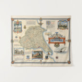 ヨークシャの地図: 東の乗馬 タペストリー (正面(横))