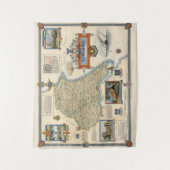 ヨークシャの地図: 東の乗馬 タペストリー (正面)