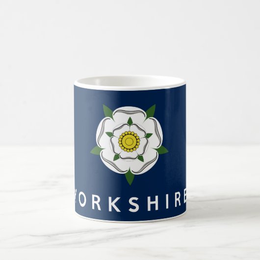 ヨークシャの地域のイギリスのイギリスの旗の文字の名前 コーヒーマグカップ (中央)