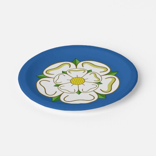 ヨークシャの旗 ペーパープレート (アングル)