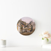 "ヨークシャの衣裳」からの真夏イブは、刻みます ラウンド壁時計 (ホーム)