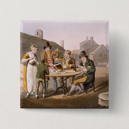 "ヨークシャの衣裳」からの真夏イブは、刻みます 缶バッジ (正面)