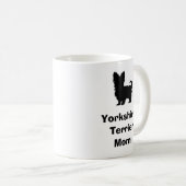 "ヨークシャテリアお母さん"のマグ コーヒーマグカップ (正面右)