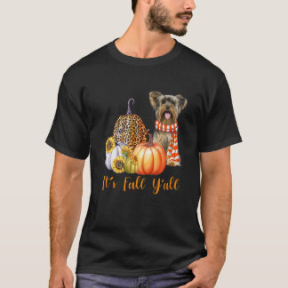 ヨークシャテリアのひょっとこかぼちゃ 秋だね Tシャツ