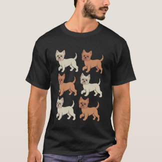 ヨークシャテリアのイラスト かわいいヨーキ Tシャツ