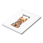ヨークシャテリアのイラスト 楽しい犬の生活 ノートパッド (回転)