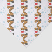 ヨークシャテリアのクリスマスの包むこと 薄葉紙 (詳細)