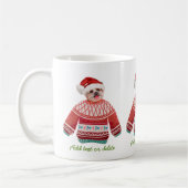 ヨークシャテリアのクリスマス 丑いセーター コーヒーマグカップ (左)