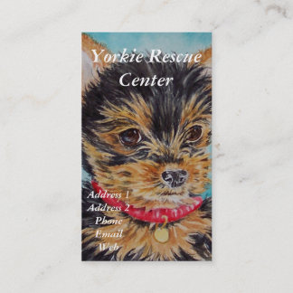 ヨークシャテリアのテーマの名刺のテンプレート 名刺