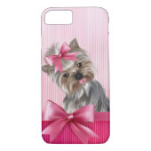 ヨークシャテリアのピンクのプリンセスのヨークシャーテリアの小犬 Case-Mate iPhoneケース (裏面)