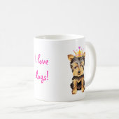 ヨークシャテリアのプリンセス犬のコーヒーのマグのギフト コーヒーマグカップ (正面右)