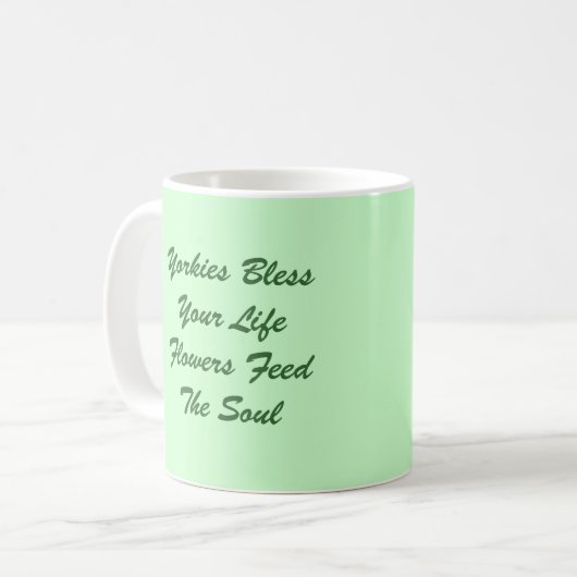 ヨークシャテリアのマグの庭 コーヒーマグカップ (正面左)